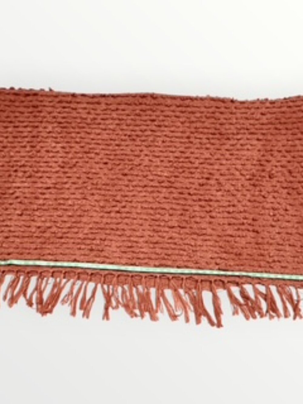 Artisan NY Home Throw Blanket Fringe Chunky Texture Weave Burnt Orange 50inX60in - Picture 5 of 8